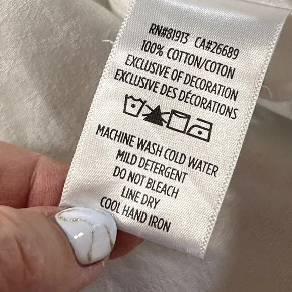 Robert Graham White Button Up LS Shirt Contrasting Collar Cuffs Classic - Picture 16 of 16